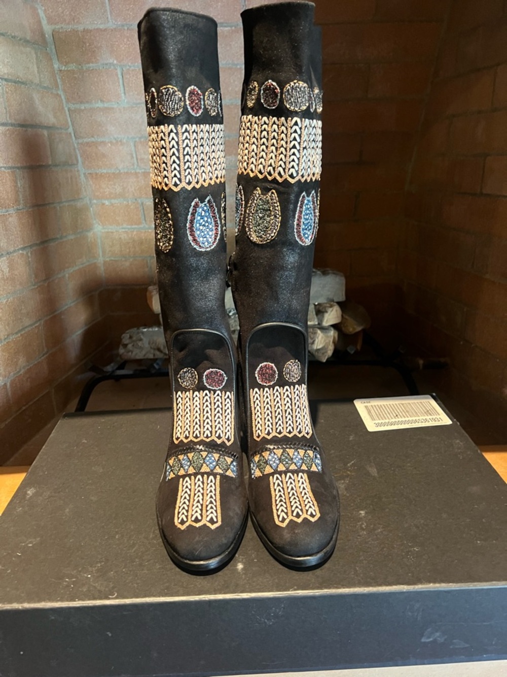 Black Tall Boots - MEHER KAKALIA' Label